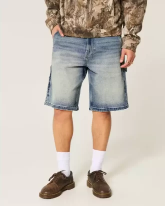 Dark Wash Baggy Denim shortsit