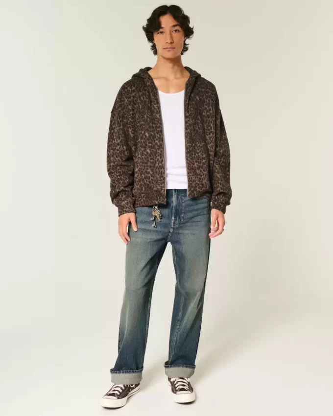 Dark Wash Brodeeratut Baggy Farkut Dark Wash Brodeeratut Baggy Farkut