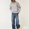 Dark Wash Logo Embroidery Super Baggy Farkut Dark Wash Logo Embroidery Super Baggy Farkut