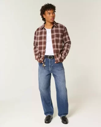 Dark Wash Skater Baggy Farkut