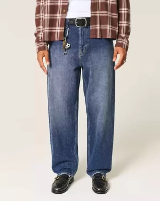 Dark Wash Skater Baggy Farkut