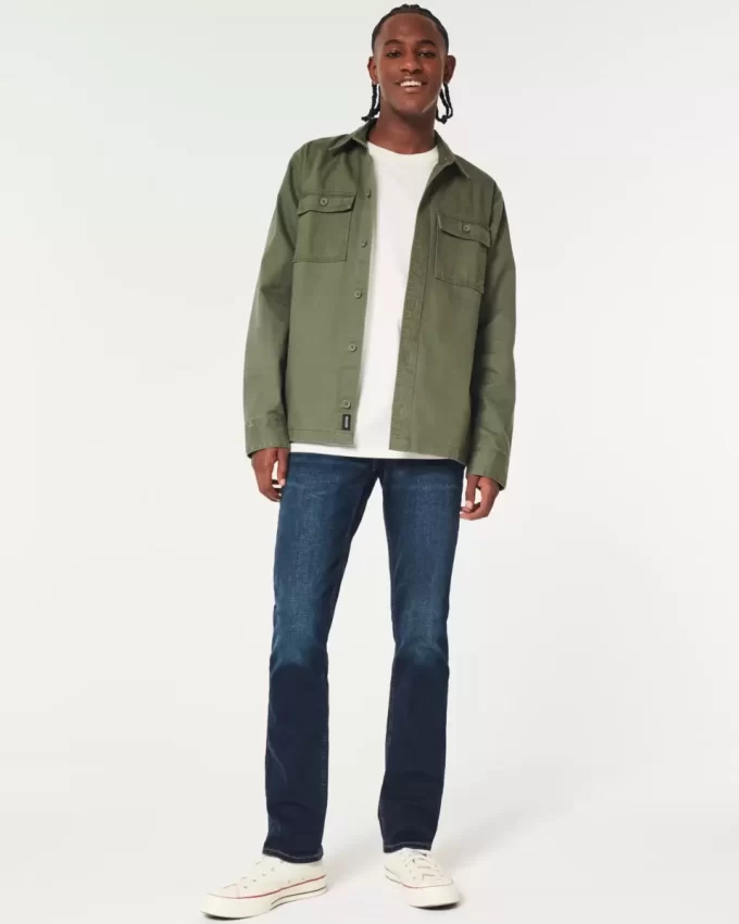 Dark Wash Slim Straight Farkut Dark Wash Slim Straight Farkut
