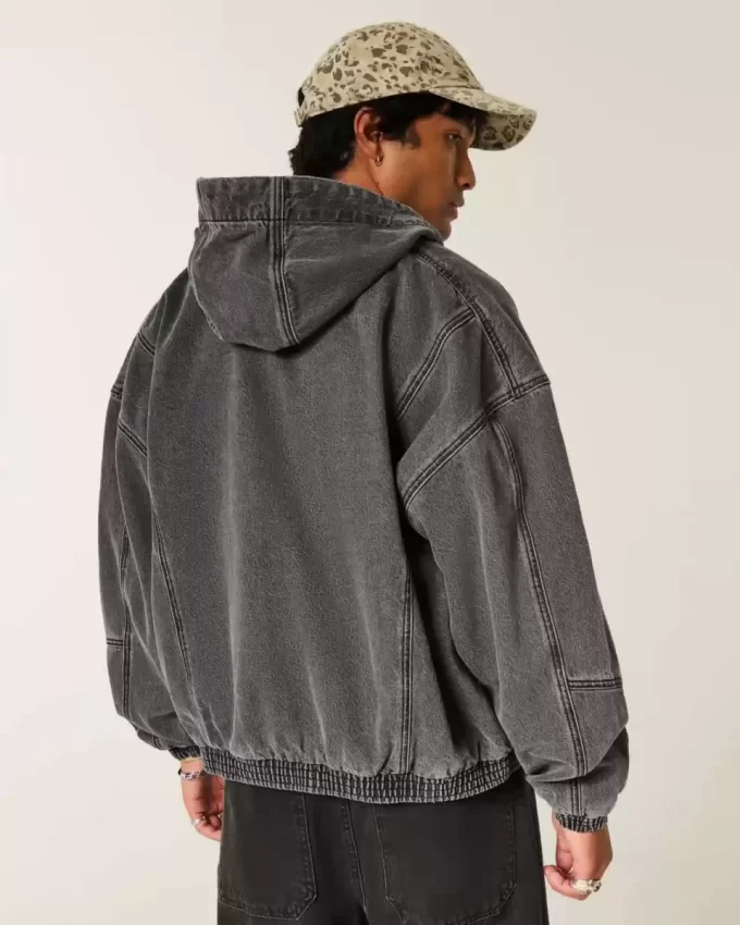 Denim vetoketjullinen luistelijatakki Denim vetoketjullinen luistelijatakki