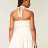 Drop-waist Halter minimekko