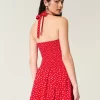 Drop-waist Halter minimekko