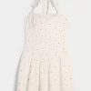 Drop-waist Halter minimekko