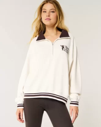 Easy Boston Tennis Club Graphic Half-Zip -huppari