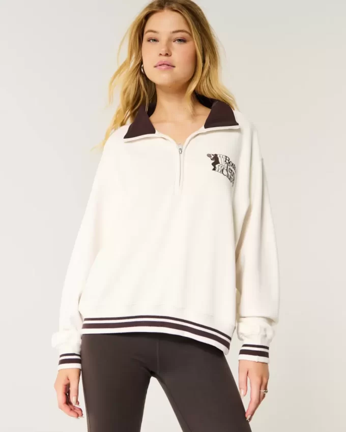 Easy Boston Tennis Club Graphic Half-Zip -huppari