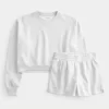 Easy Crew collegepaita ja fleece shortsit -paketti Easy Crew collegepaita ja fleece shortsit -paketti