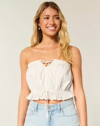 Easy Crop olkaimeton pitsi upotettu putkitoppi