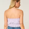 Easy Crop olkaimeton pitsi upotettu putkitoppi Easy Crop olkaimeton pitsi upotettu putkitoppi
