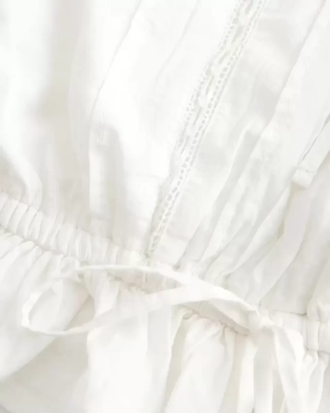 Easy Crop olkaimeton pitsi upotettu putkitoppi Easy Crop olkaimeton pitsi upotettu putkitoppi