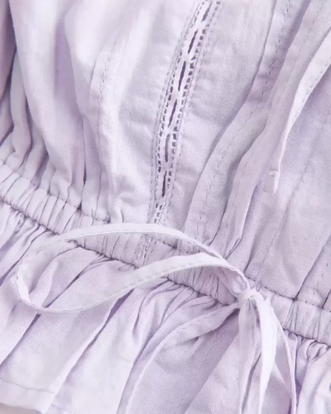 Easy Crop olkaimeton pitsi upotettu putkitoppi Easy Crop olkaimeton pitsi upotettu putkitoppi