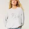 Easy Flower Graphic Crew collegepaita Easy Flower Graphic Crew collegepaita
