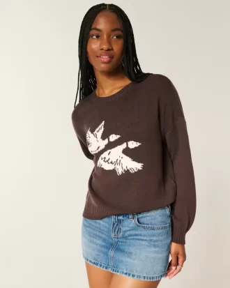 Easy Flying Birds Graphic Crew -villapaita