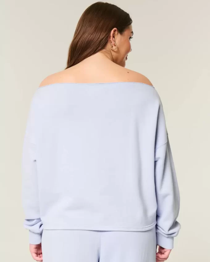 Easy Graphic Double Off-the-Shoulder collegepaita Easy Graphic Double Off-the-Shoulder collegepaita