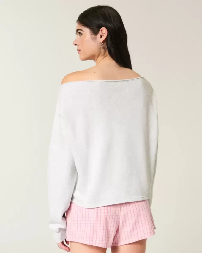 Easy Graphic Double Off-the-Shoulder collegepaita Easy Graphic Double Off-the-Shoulder collegepaita
