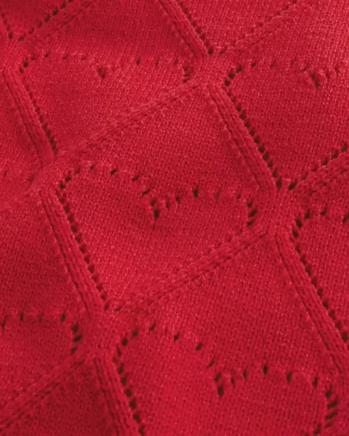 Easy Heart Pattern off-the-olkapäällinen villapaita Easy Heart Pattern off-the-olkapäällinen villapaita