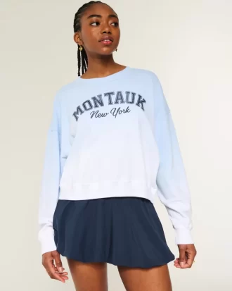 Easy Montauk New York Graphic Crew -huppari