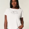 Easy Ribbon Tie-Back Heart Graphic T-paita Easy Ribbon Tie-Back Heart Graphic T-paita