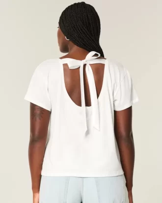 Easy Ribbon Tie-Back Heart Graphic T-paita