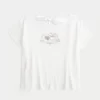 Easy Ribbon Tie-Back Heart Graphic T-paita Easy Ribbon Tie-Back Heart Graphic T-paita