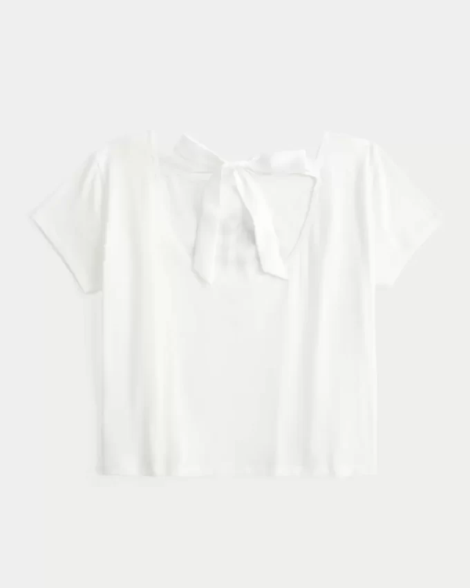 Easy Ribbon Tie-Back Heart Graphic T-paita Easy Ribbon Tie-Back Heart Graphic T-paita