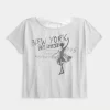 Easy Ribbon Tie-Back New York Graphic T-paita Easy Ribbon Tie-Back New York Graphic T-paita
