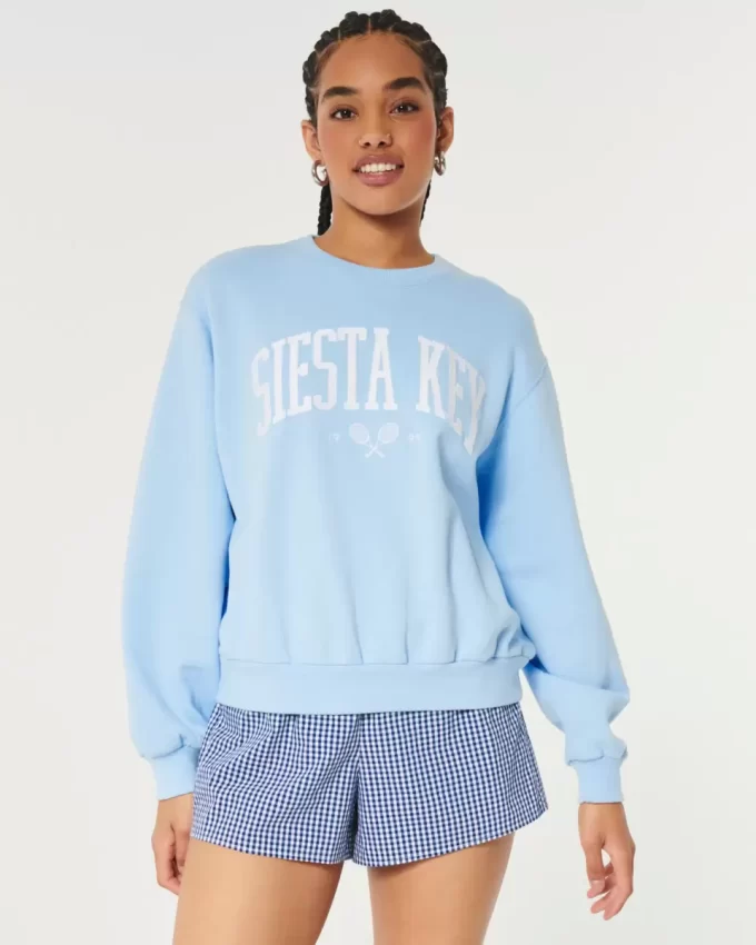 Easy Siesta Key Graphic Crew -huppari