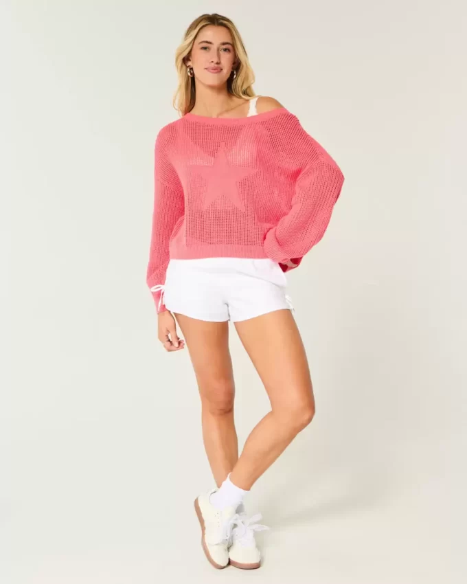 Easy Stitchy Graphic Slouchy Crew -neulepaita Easy Stitchy Graphic Slouchy Crew -neulepaita