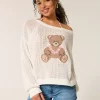 Easy Stitchy Graphic Slouchy Crew -neulepaita Easy Stitchy Graphic Slouchy Crew -neulepaita