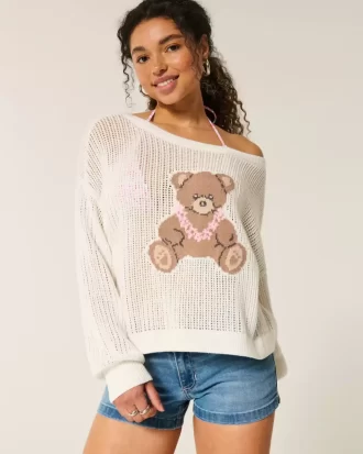 Easy Stitchy Graphic Slouchy Crew -neulepaita
