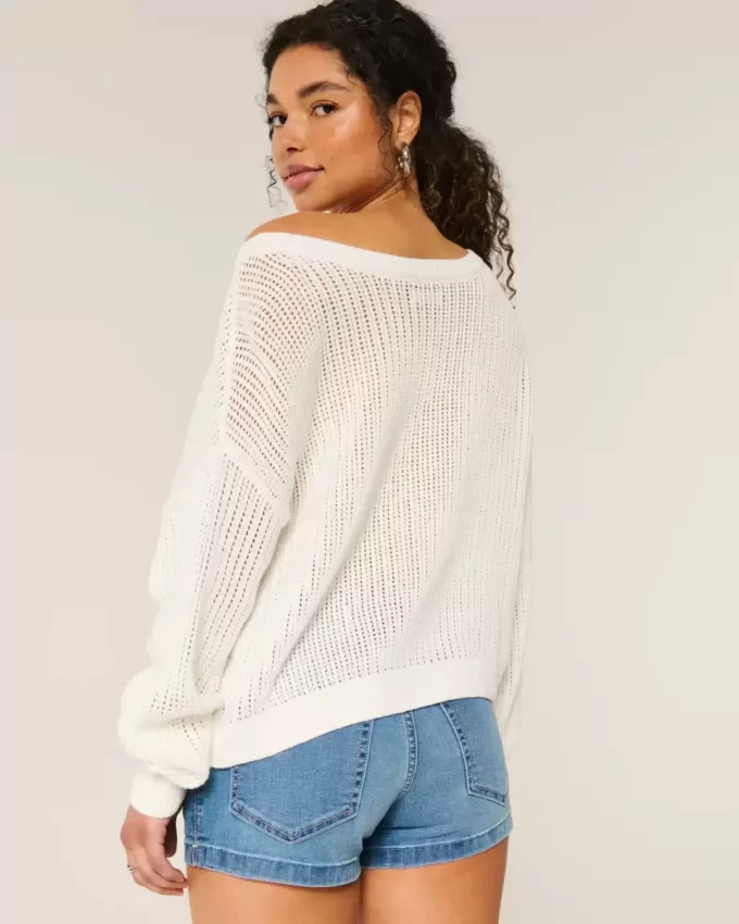 Easy Stitchy Graphic Slouchy Crew -neulepaita Easy Stitchy Graphic Slouchy Crew -neulepaita