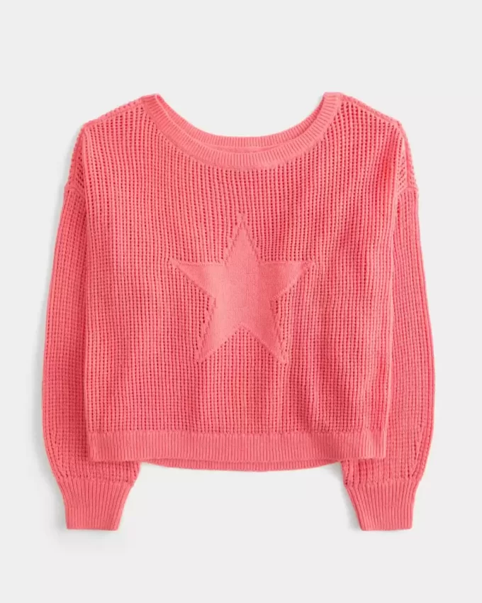 Easy Stitchy Graphic Slouchy Crew -neulepaita Easy Stitchy Graphic Slouchy Crew -neulepaita