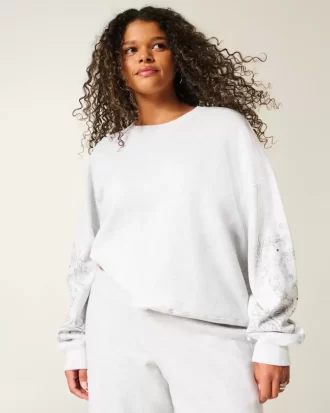 Easy Studded Graphic Crew collegepaita