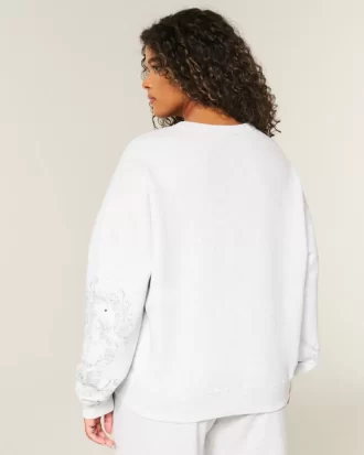 Easy Studded Graphic Crew collegepaita
