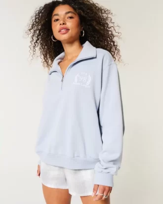 Easy Tennis Graphic Half-Zip collegepaita