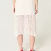 Epäsymmetrinen helma Lace Midi-hame