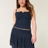 Epäsymmetrinen helma porrastettu Mini Skort