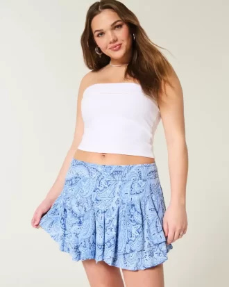 Epäsymmetrinen helma porrastettu Mini Skort