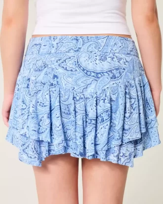 Epäsymmetrinen helma porrastettu Mini Skort