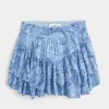 Epäsymmetrinen helma porrastettu Mini Skort