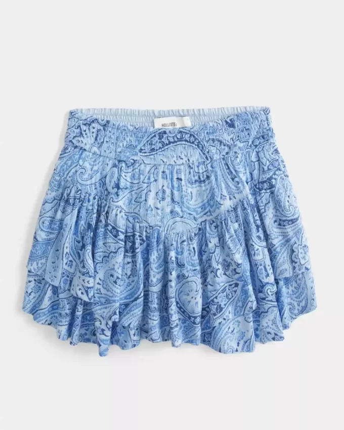 Epäsymmetrinen helma porrastettu Mini Skort
