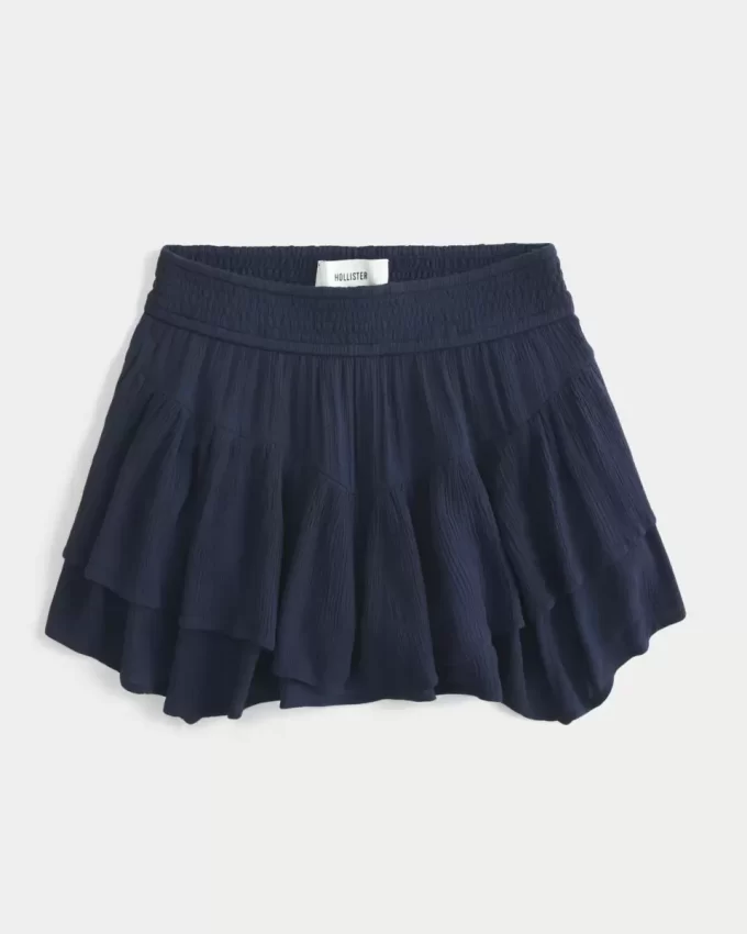 Epäsymmetrinen helma porrastettu Mini Skort