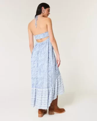 Epäsymmetrinen helma riimu maxi-mekko
