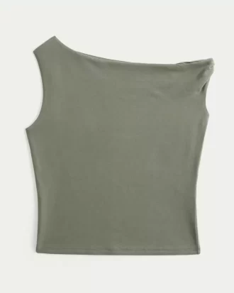 Epäsymmetrinen off-the-olkapäällinen toppi