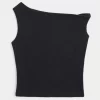 Epäsymmetrinen off-the-olkapäällinen toppi