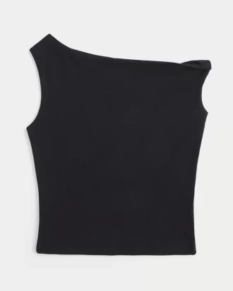 Epäsymmetrinen off-the-olkapäällinen toppi