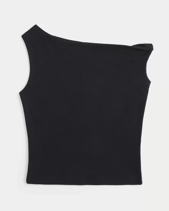 Epäsymmetrinen off-the-olkapäällinen toppi