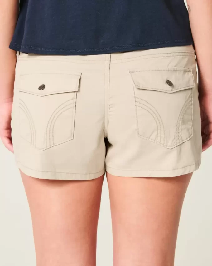 Erittäin matalat Khaki Twill -minishortsit
